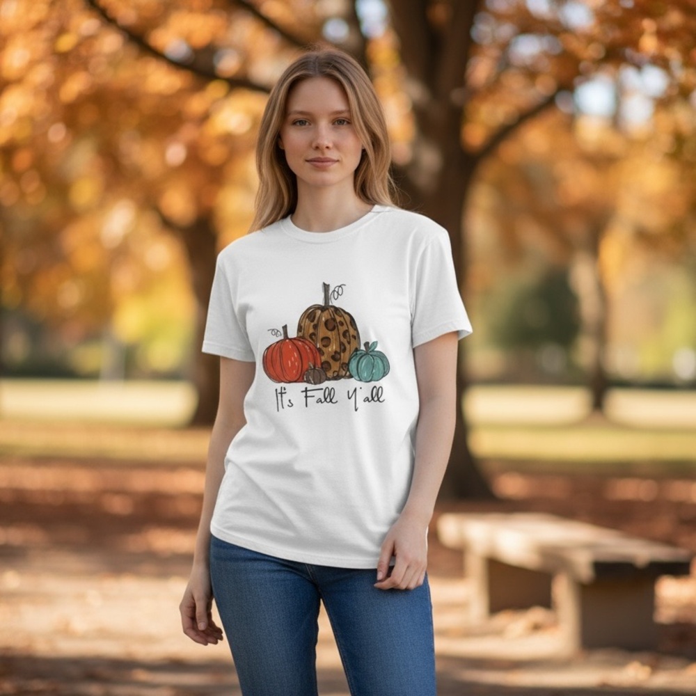 White Fall Graphic Tee - Short Sleeve